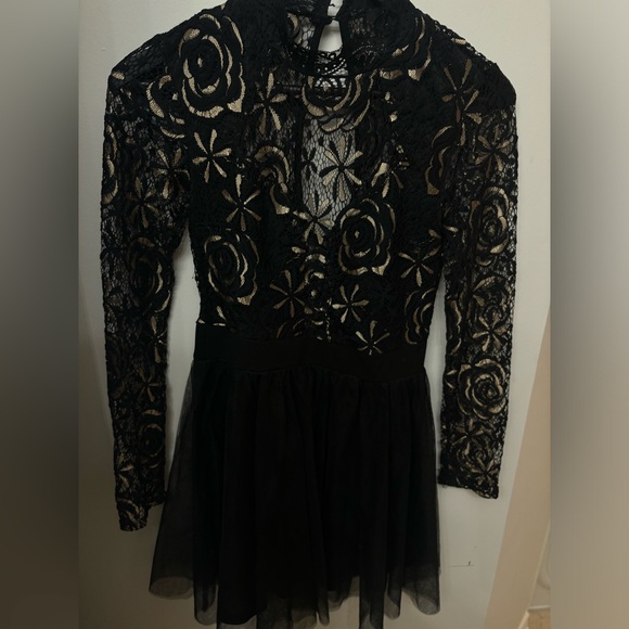 Black and gold funky mini dress - Picture 1 of 3